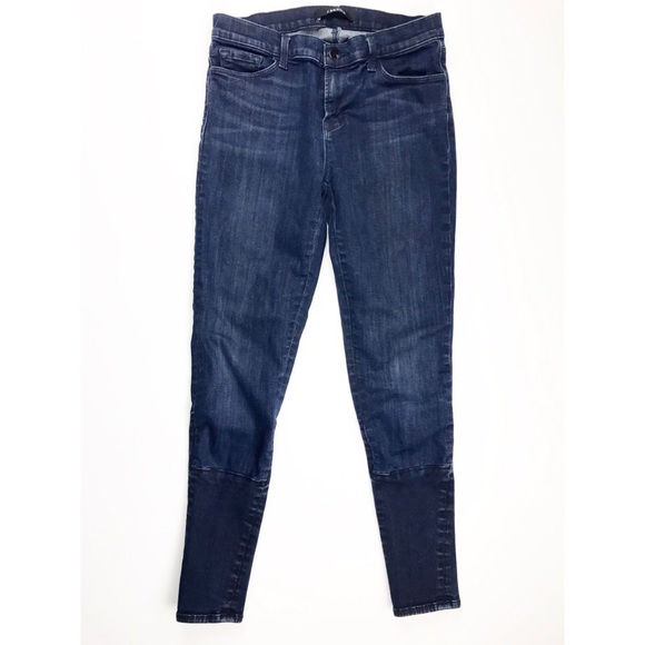 J Brand Denim - J Brand Snowbird Mid Rise Skinny Dark Moto Jean 8
